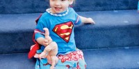 Super baby waits for the fun to start